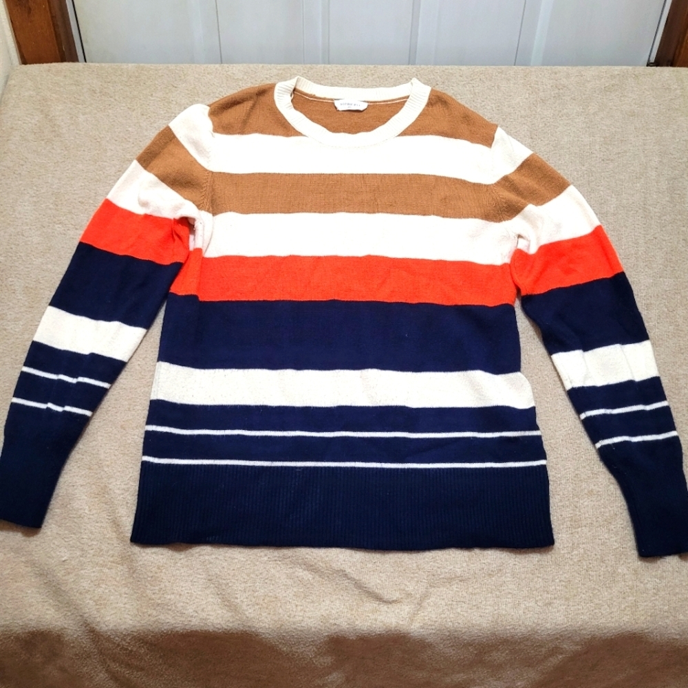 Sophie Rue Striped Crewneck Sweater Size L Long Sleeve‎